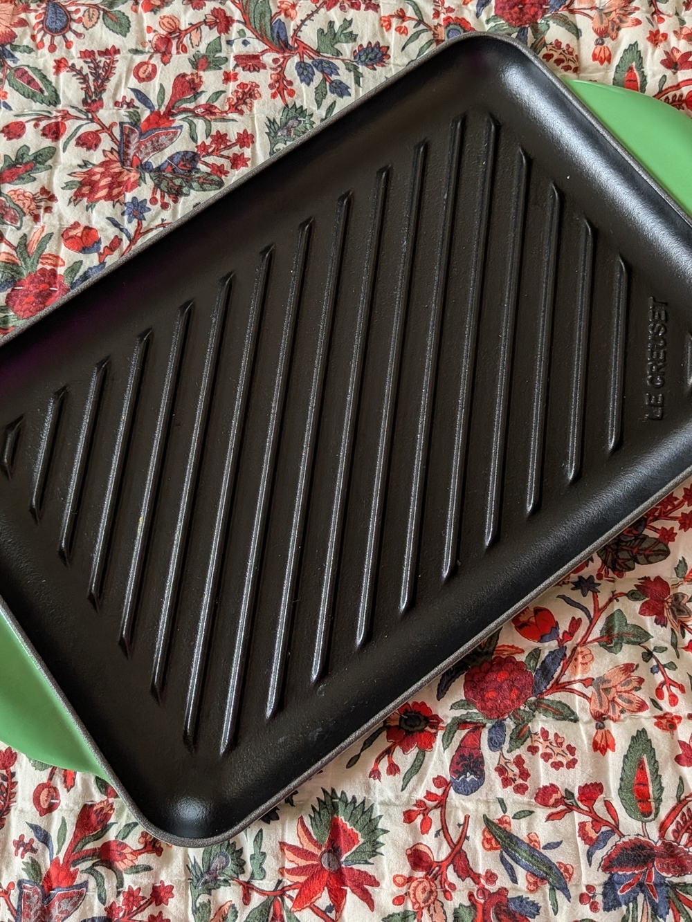 Le Creuset Cast Iron Reversible Grill/Griddle - Bamboo Green 💚